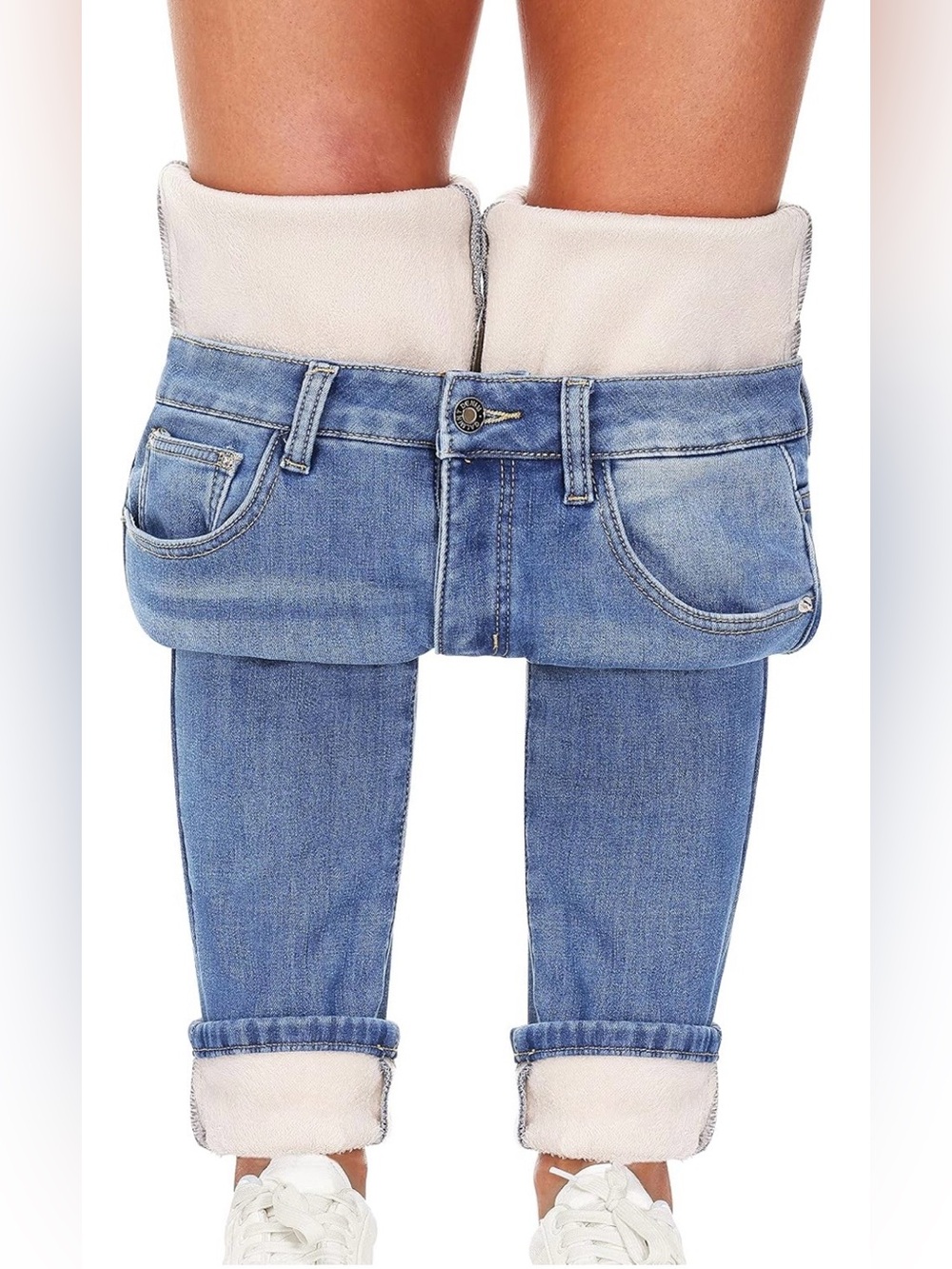 Light Blue Fleece lined Women’s Jeans